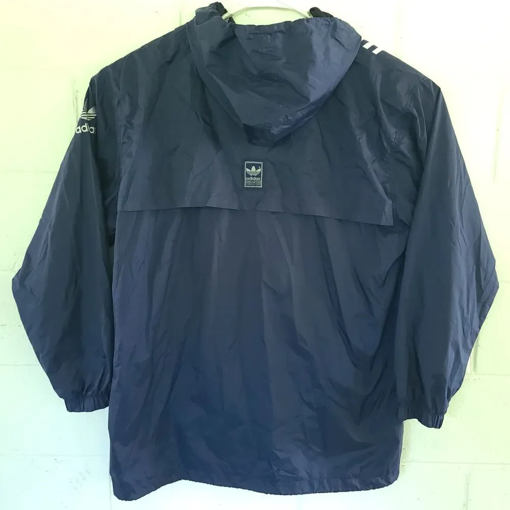 90s~00'S Adidas Half Zip Nylon blue Pullover Men's Size XL Vintage eaa504395 EUC